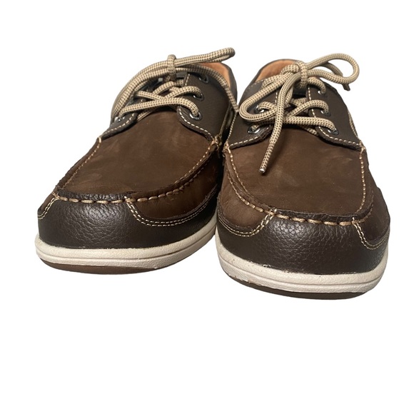 Florsheim Brown Lakeside Moc Toe Oxfords 10.5 - Picture 15 of 16